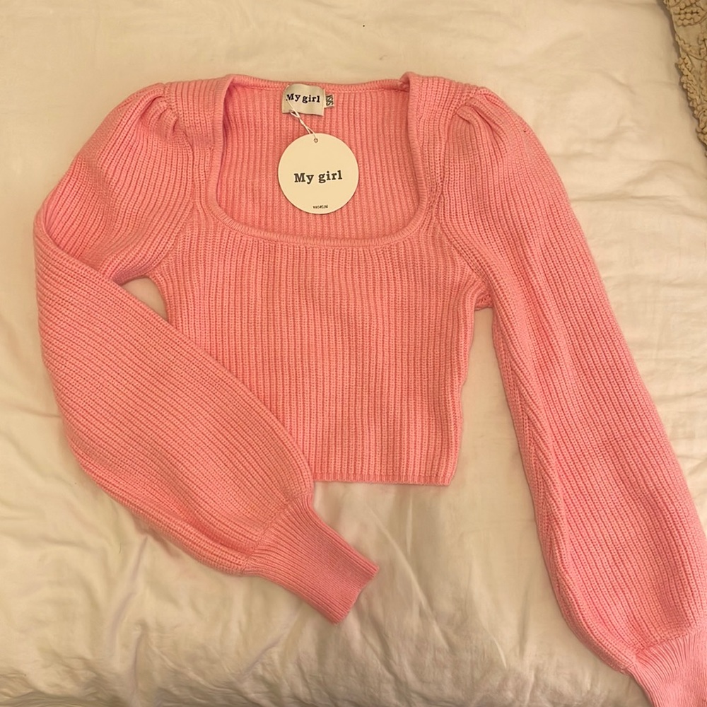 Light pink crop sweater